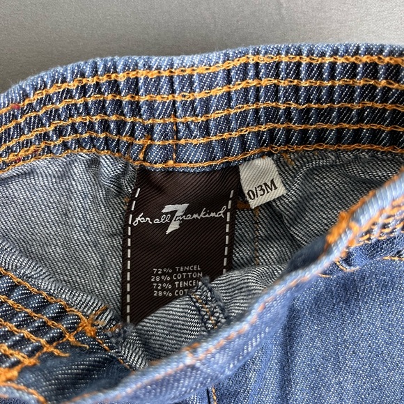 7 for all mankind baby romper footie and jeans size 0-3M - Picture 9 of 10